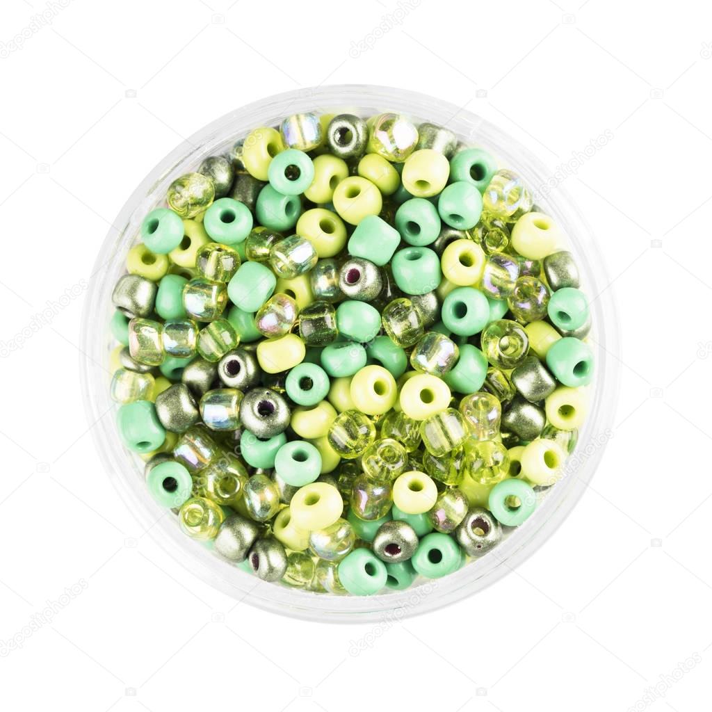 Green Glass Seed Beads