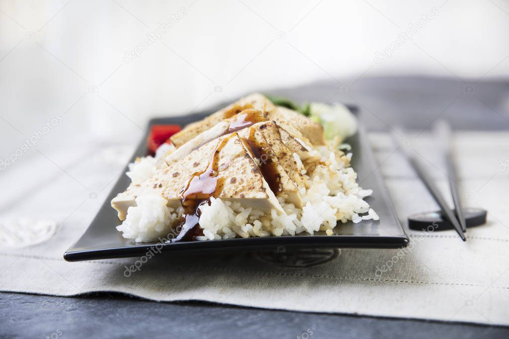 Healthy Grilled Tofu Dinner