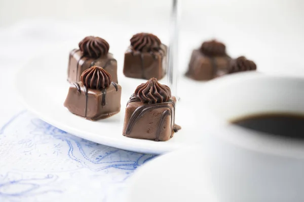 Gourmet choklad fika — Stockfoto