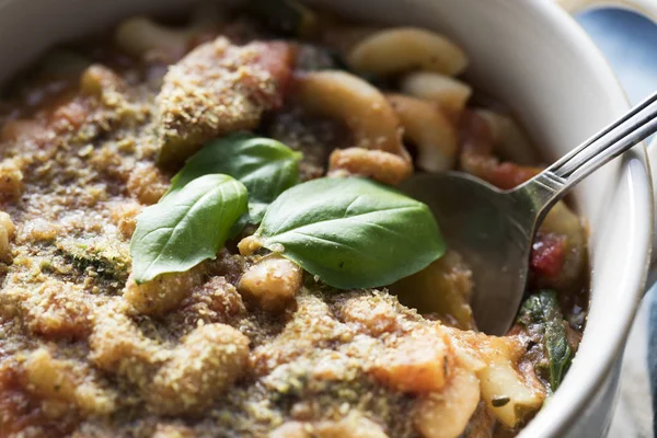 Tjock och rejäl Minestrone — Stockfoto