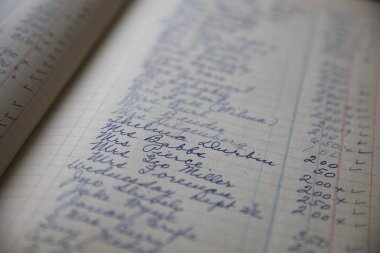 Vintage el yazısı defter