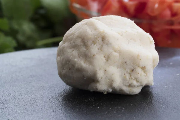 Tortilla Dough on Press — Stock Photo, Image