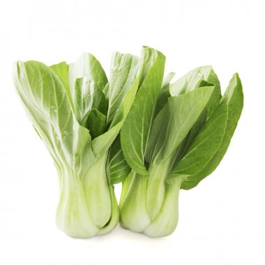 İki Bok Choy izole