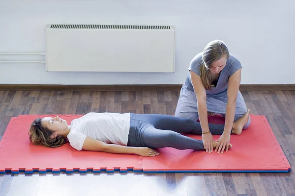 Girl Doing Massage Another Girl — Stock Photo, Image