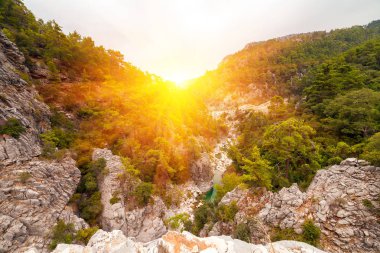 Göynük Kanyonu, bölge, Kemer, Antalya il içinde bulunan pitoresk sahne. Türkiye ye, Asya güzel gündoğumu sahne.
