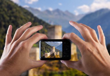 Çekici resim ile fotoğraf makinesi