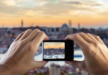 Çekici resim ile fotoğraf makinesi