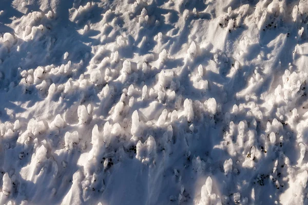 Bakgrund och konsistens av snö. — Stockfoto