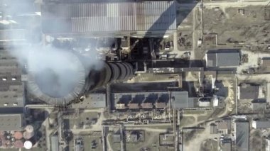 Hava kömür yangın güç station.top görünümün.