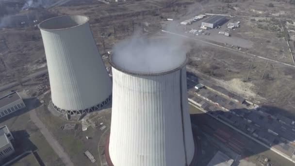 Vista aérea de la central eléctrica . — Vídeo de stock