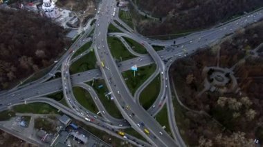 Akşam trafik Kiev, Ukrayna