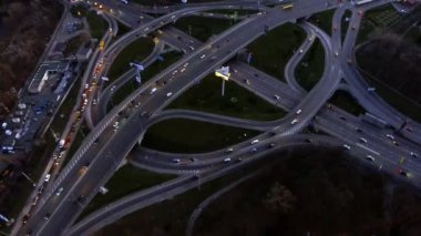 Akşam trafik Kiev, Ukrayna