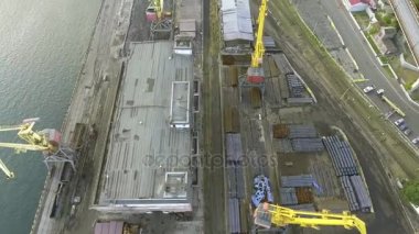 Odessa port. Kentsel hava görünümünü. Ukrayna