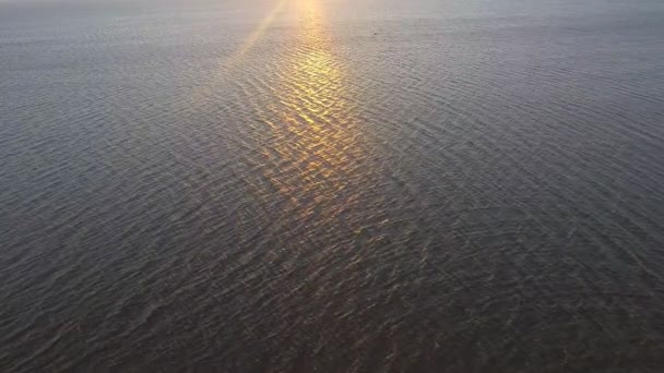 Antena: Oceano mar Sunrise. — Vídeo de Stock