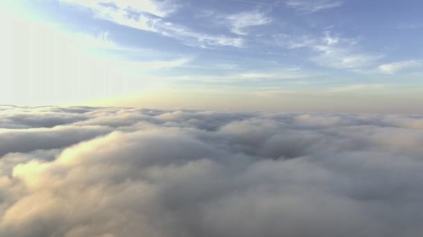 Fly through clouds. Low light cloudscapes. — Stock Video