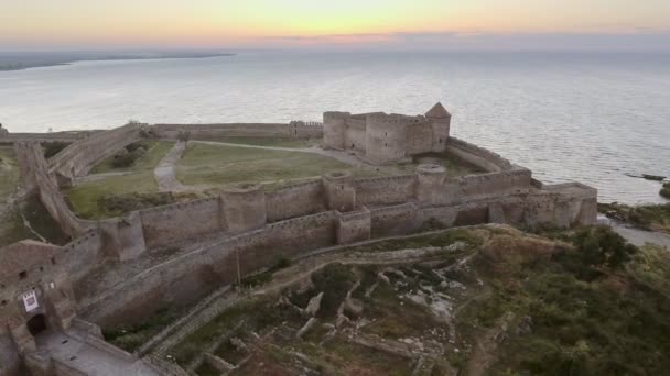 Castle on the shore of the sea — Stock Video