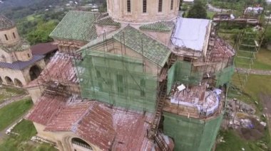 Gelati Manastırı, Motsameta, Kutaisi, Gürcistan'ın havadan görünümü