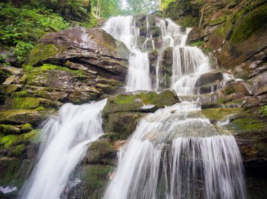 Güzel bir yer Shipot şelale Karpatlar, Ukrayna.