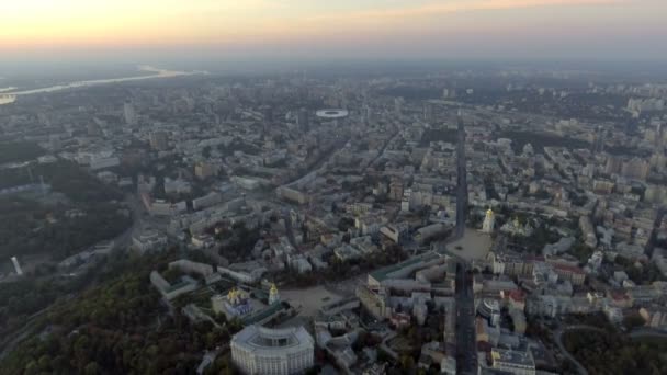 Kiev. Ukraine. Aerial view. Kyiv — Stock Video