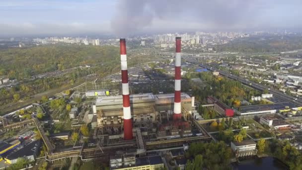 Contaminación del aire de la planta . — Vídeo de stock