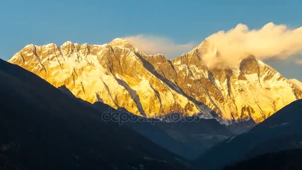 Montera. Everest, 8845m högsta berg. — Stockvideo