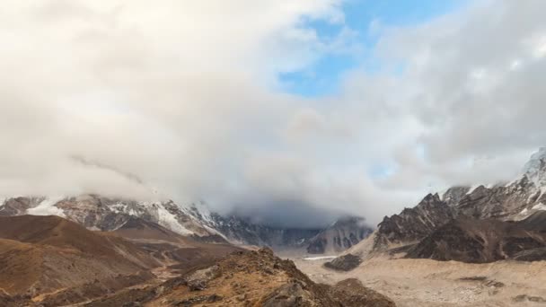 Timelapse de Nuptse, región del Everest, Himalaya, Nepal — Vídeo de stock