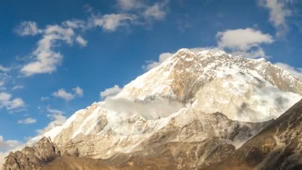 Timelapse Nuptse, region Everest, Himalaje, Nepal — Wideo stockowe