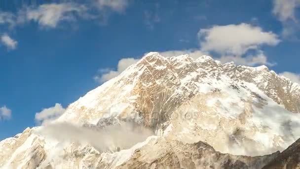 Zeitraffer von nuptse, Everest Region, Himalaya, Nepal — Stockvideo