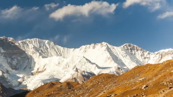 Mountains Cho Oyu, Himalayas, Nepal. Royalty Free Stock Footage