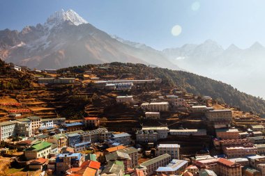 Namche çarşı, Everest trek, Himalaya, Nepal