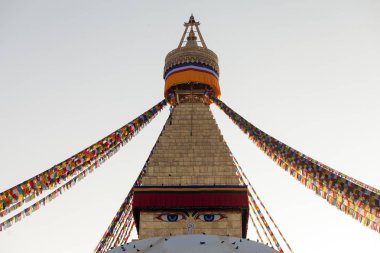 Nepal Katmandu vadisinde Boudhanath Stupa