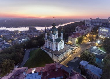 Andrews Church. Kiev, Ukrayna. Kiev, Ukrayna. Hava