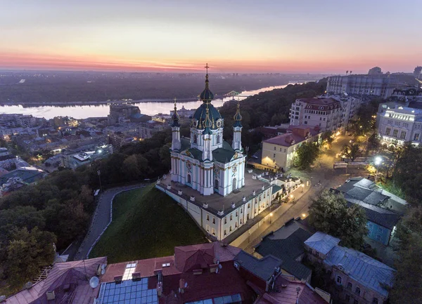 Andrews Kirche. Kiew, Ukraine. kyiv, ukraine. Antenne — Stockfoto