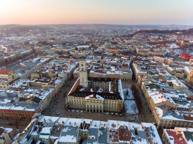 Lviv şehir merkezi bölümünün gün hava atış