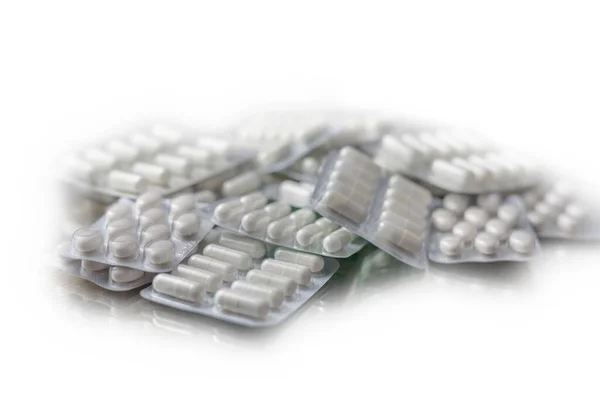 Medicamento tabletas píldoras antibióticas —  Fotos de Stock