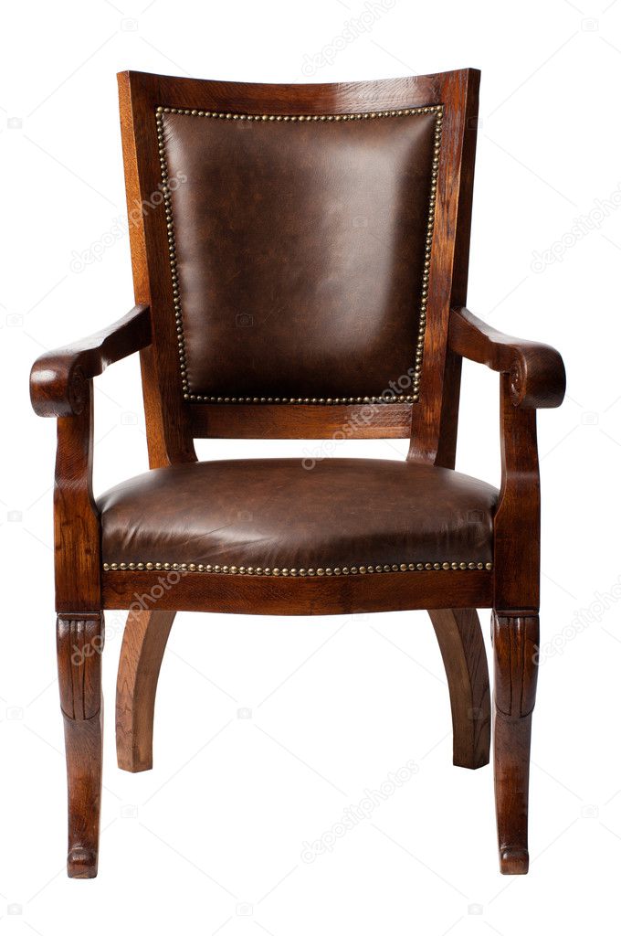 Brown Vintage Wooden Armchair Stock Photo By Zdyma4 126822748 Brown Vintage Wooden Armchair Stock, Antique Wooden Arm Chair