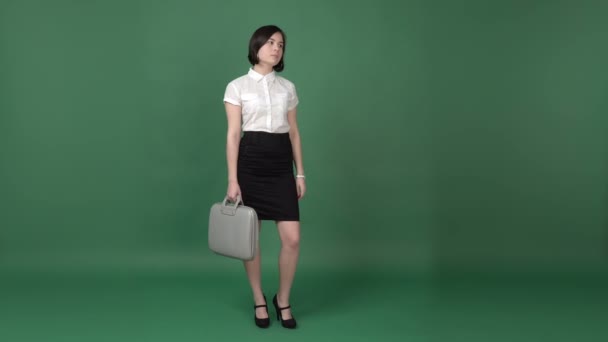 年轻的商界女强人 — 图库视频影像