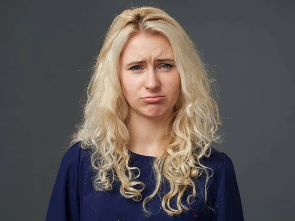 Portret van triest vrouw — Stockfoto