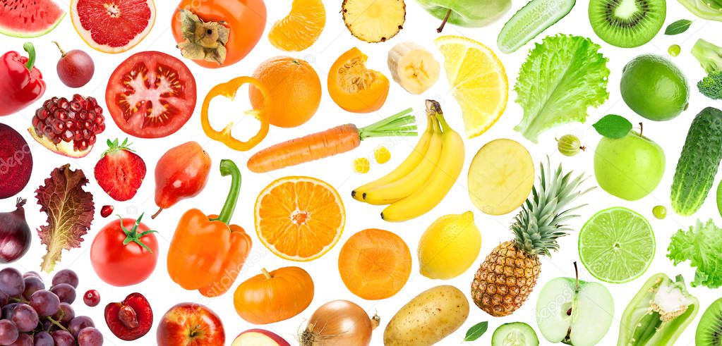 Background of fruits and vegetables