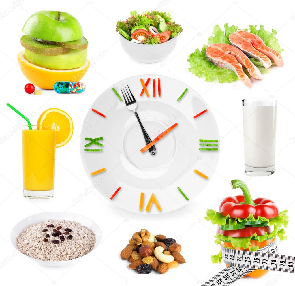Healthy food clock