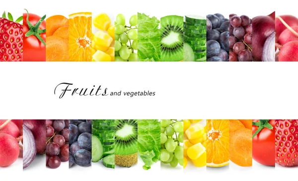 彩色水果和蔬菜 — 图库照片