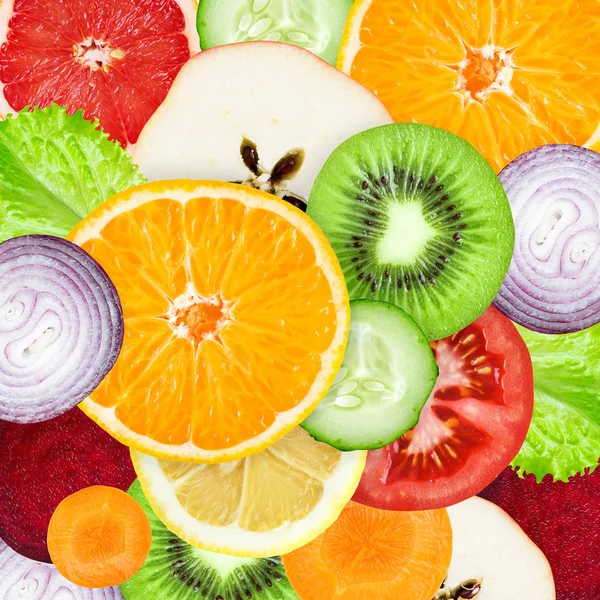 Ovoce a zelenina pozadí — Stock fotografie