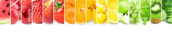 Buah-buahan dan sayuran berwarna — Stok Foto