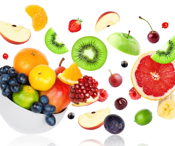 Mixed fruits falling — Stock Photo, Image