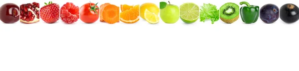 Collage of mixed fruits and vegetables — Stock Photo, Image