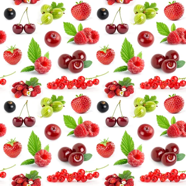 Frutta e bacche modello senza soluzione di continuità — Foto Stock