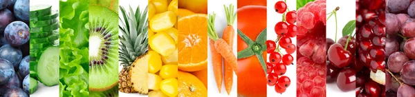 Collection of fruits and vegetables — Stock Photo, Image