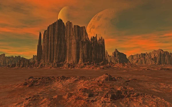 Eine fremde Planeten Welt