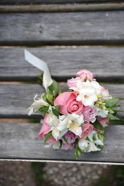 Düğün buketi yakın plan.