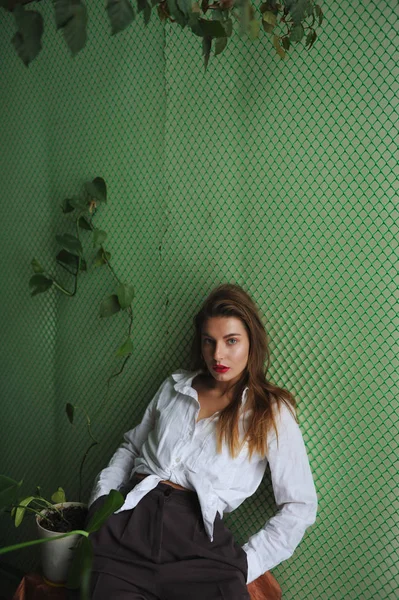 Güzel kız. Moda portre.